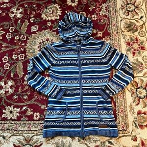 Sherpa Adventure Gear merino wool blend zip cardigan, size Small